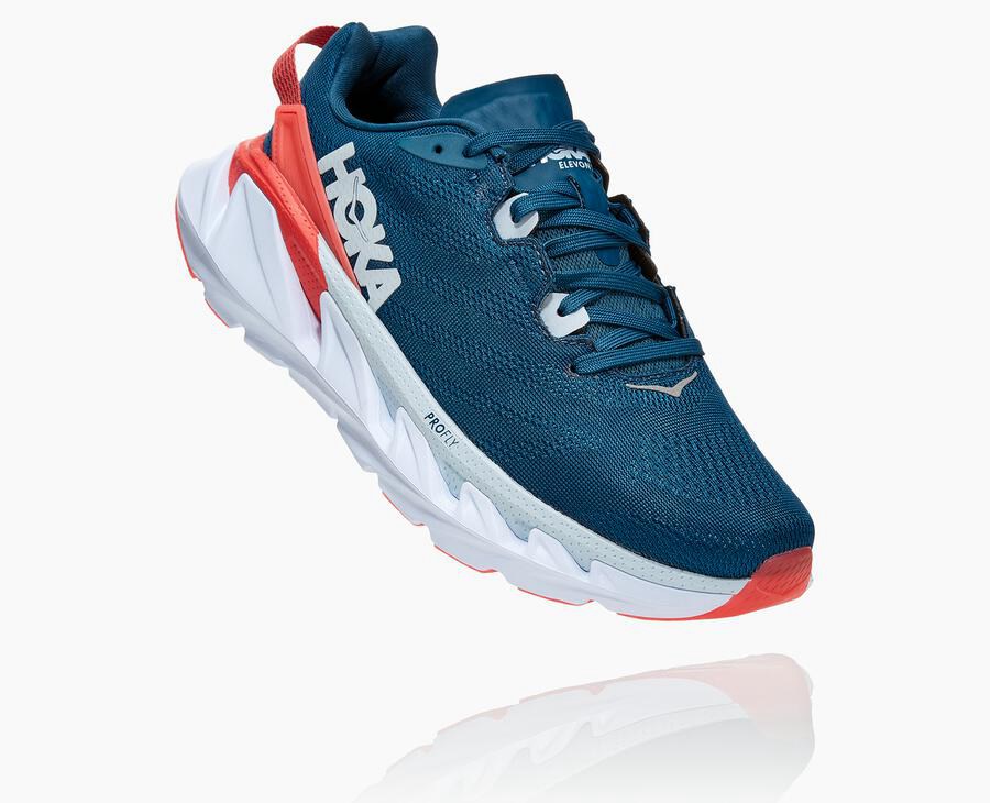 Hoka One One Koşu Ayakkabısı Kadın Lacivert/Beyaz - Elevon 2 - NU6890274